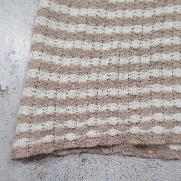 ARMANI COLLEZIONI Shell Tank & Cardigan Set Striped Pointelle Knit Women’s 10 - Picture 9 of 12